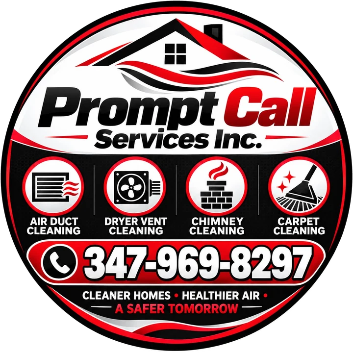 Prompt Call Services Inc. — air duct, dryer vent, chimney and carpet cleaning, 347-969-8297